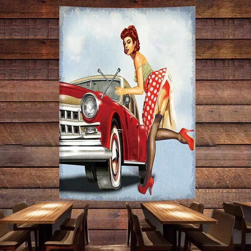 Auto Repair Shop Banners - Poster Vintage per Officina Riparazione Auto,